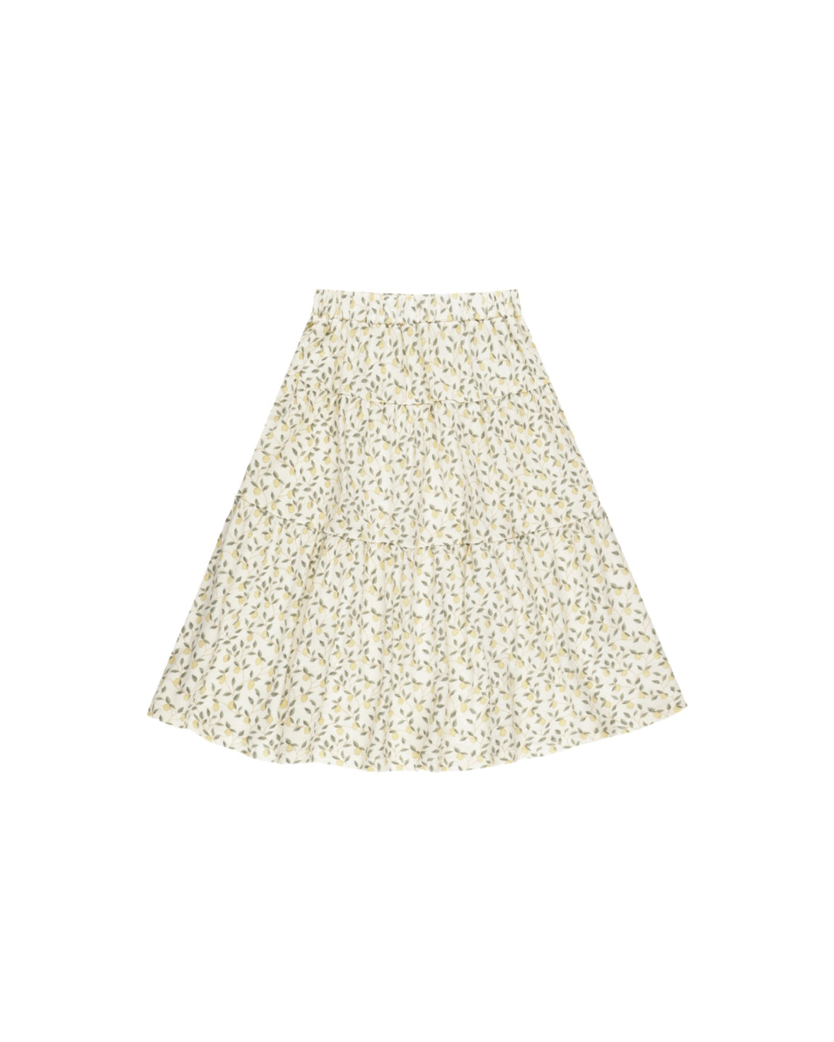 Tiered Midi Skirt Lemons