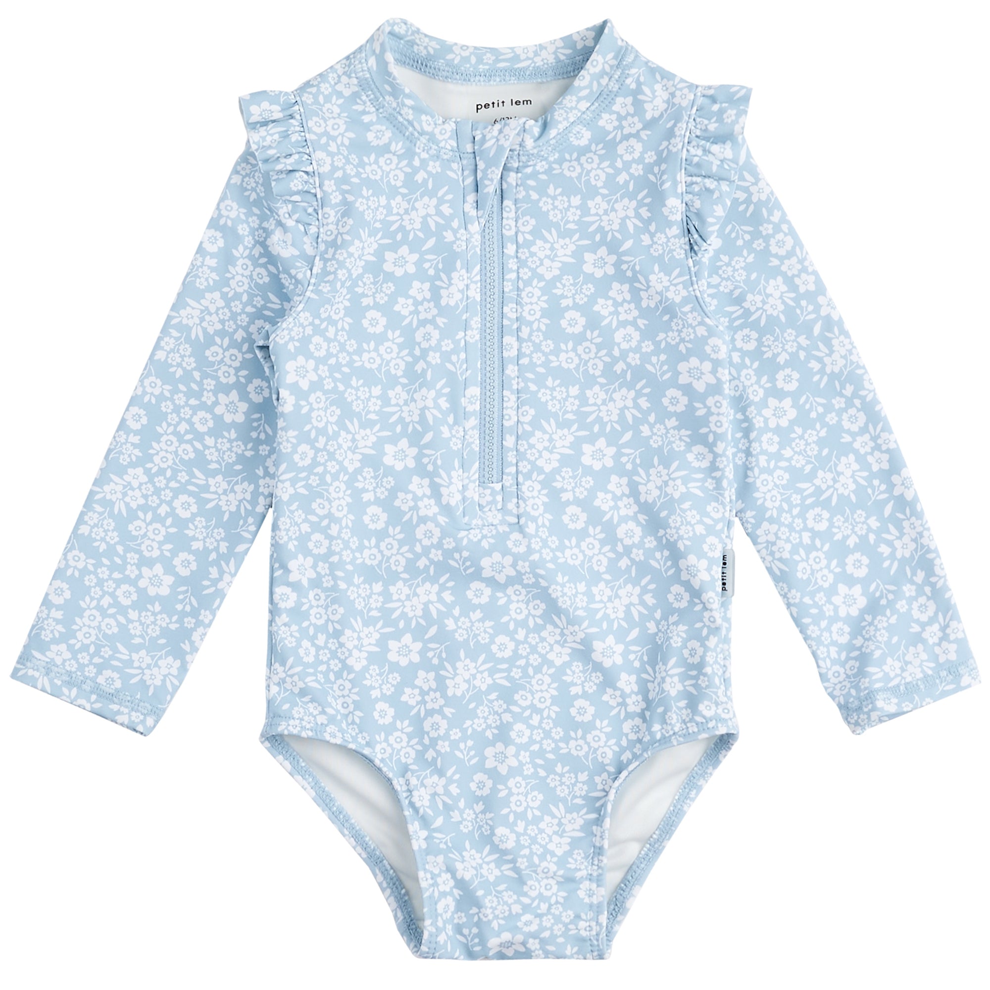 Sky Blue Floral Swimsuit