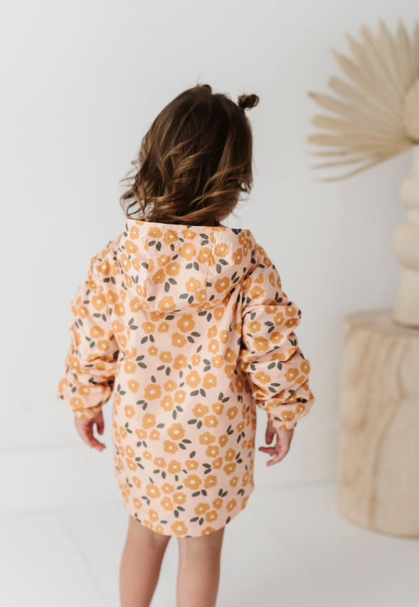 Gold Floral Rain Coat