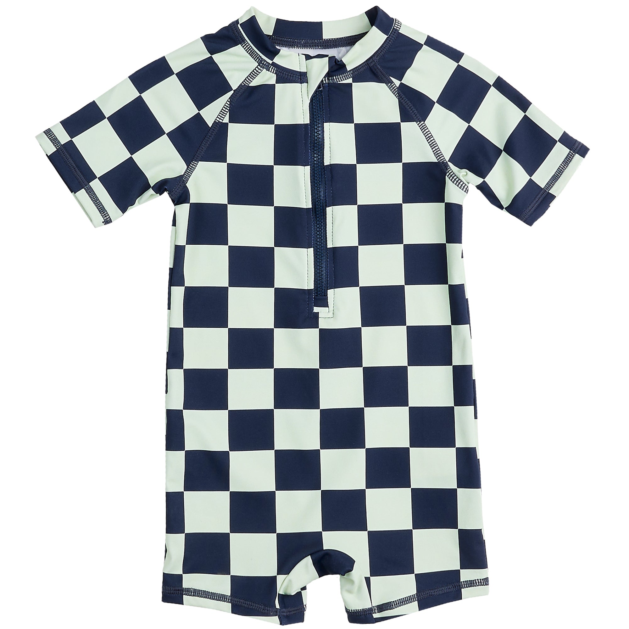 Checkered Romper Swimsuit