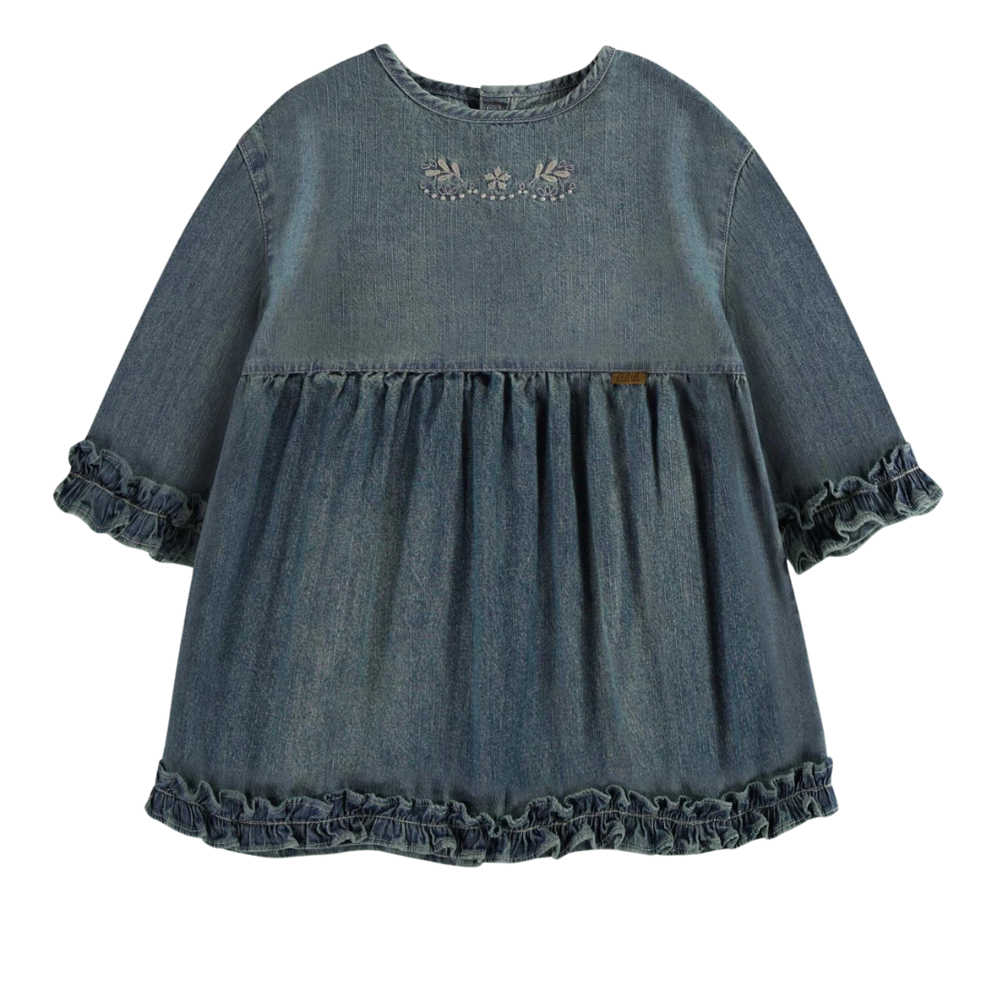 Floral Denim Tunic Dress