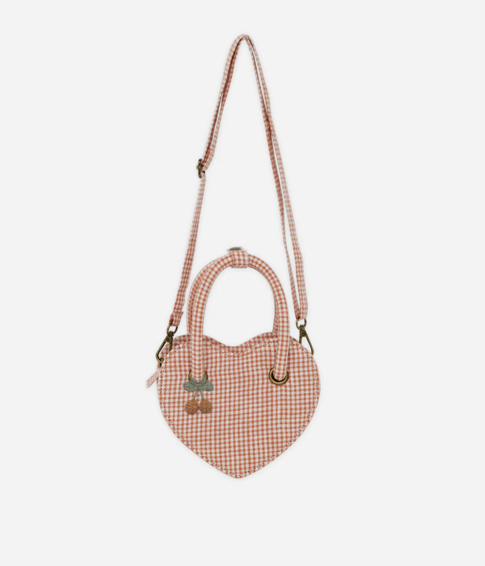 Heart Purse-Poppy Gingham