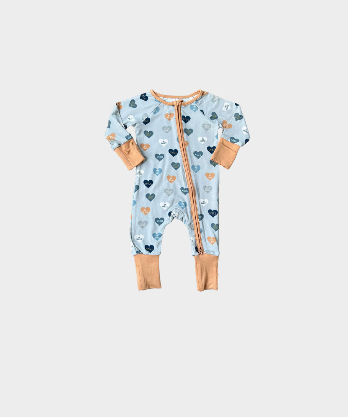Footless Heart Romper with Hearts