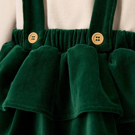 Velvet Ruffle Bloomer & Bodysuit