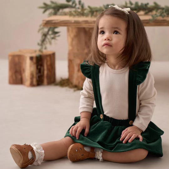 Velvet Ruffle Bloomer & Bodysuit