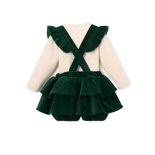 Velvet Ruffle Bloomer & Bodysuit