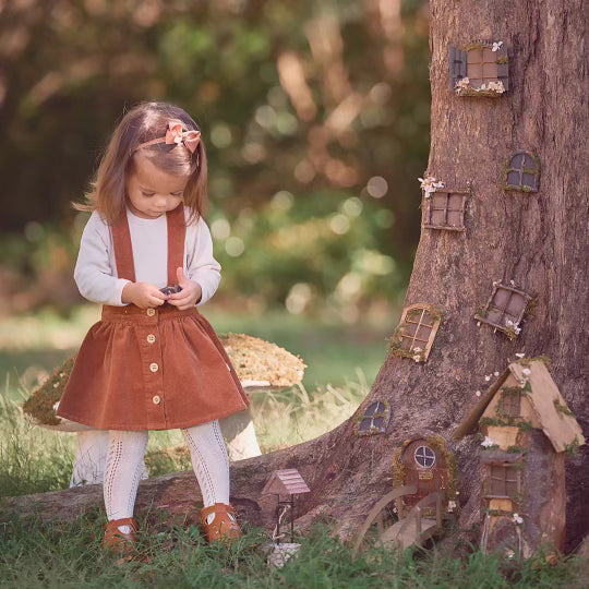 Rust Corduroy Skirt & Bodysuit