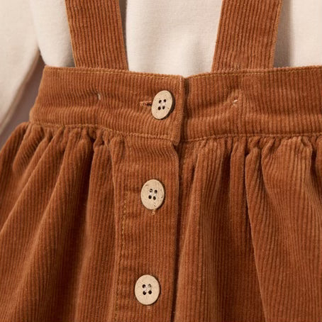 Rust Corduroy Skirt & Bodysuit