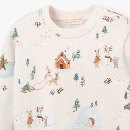 Christmas Print Top & Pant Set