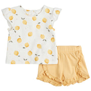 Lemon Print Shorts Set