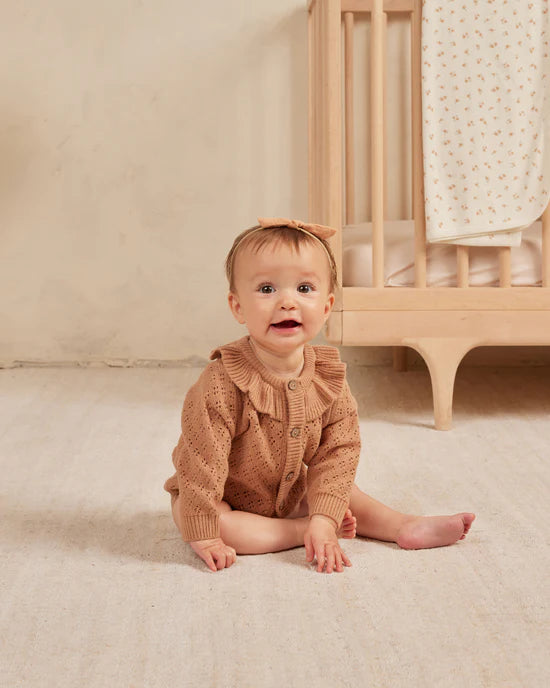 Melon Ruffle Collar Cardigan