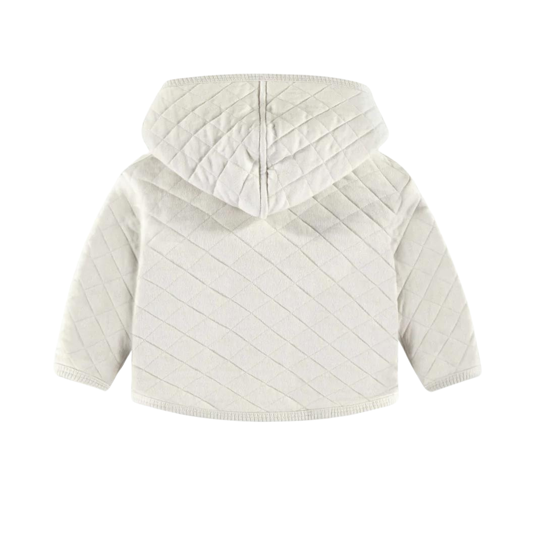 Quilted Hooded Jersey Sweater