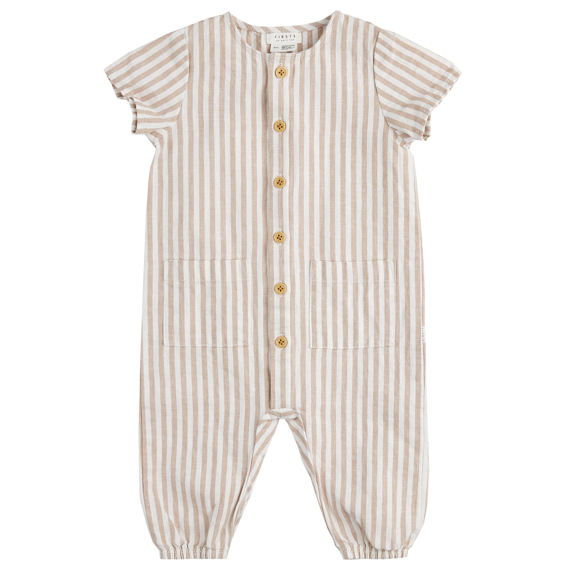 Taupe Cross Hatch Playsuit