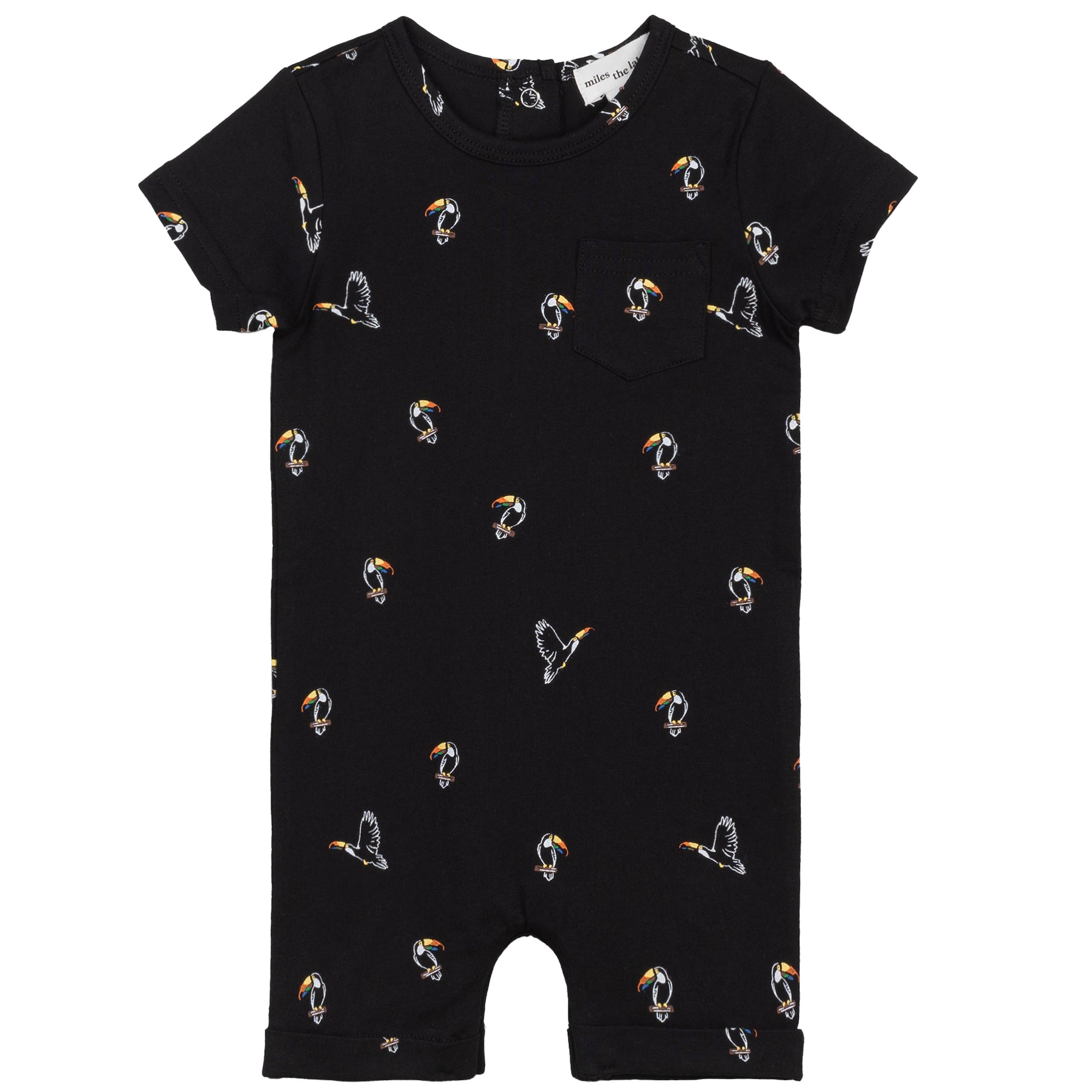 Toucan Black Romper