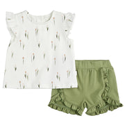 Tulips Print Short Set