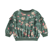 Green Floral Sweater