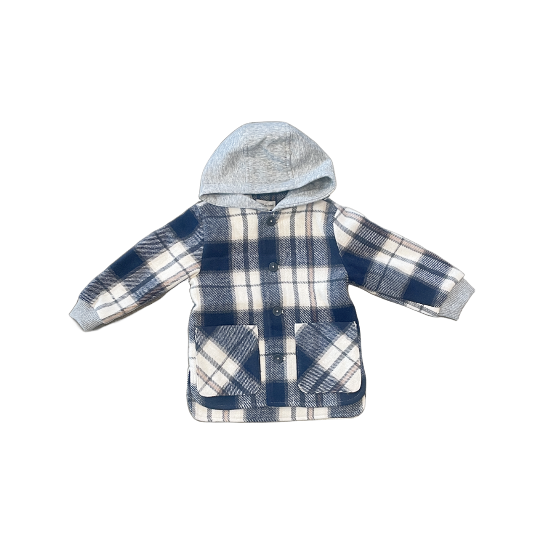 Plaid Hooded Woven Jacket