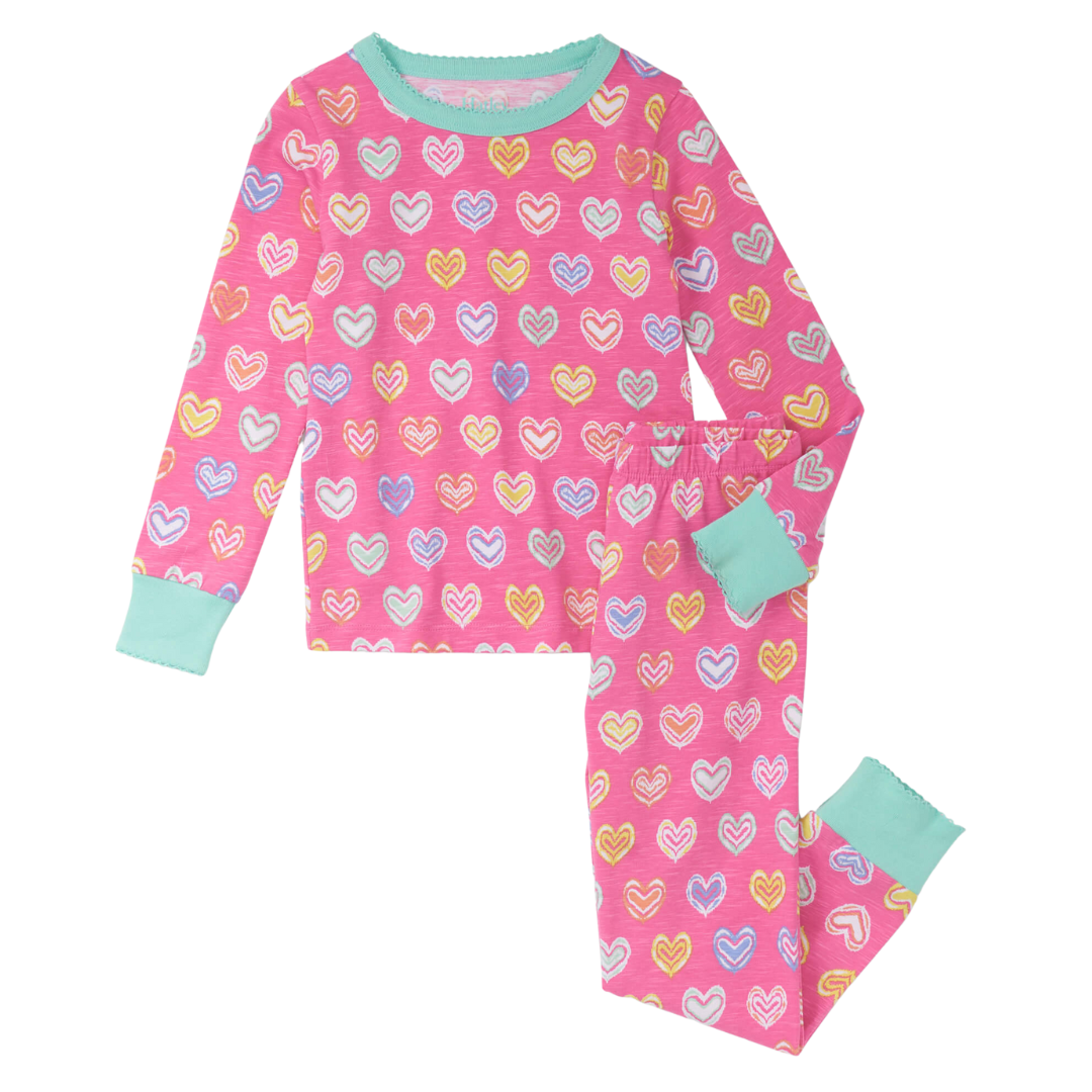 Shibori Hearts Cotton PJ Set