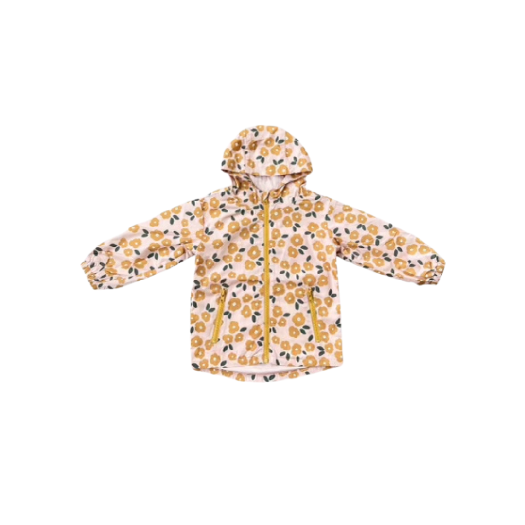 Gold Floral Rain Coat
