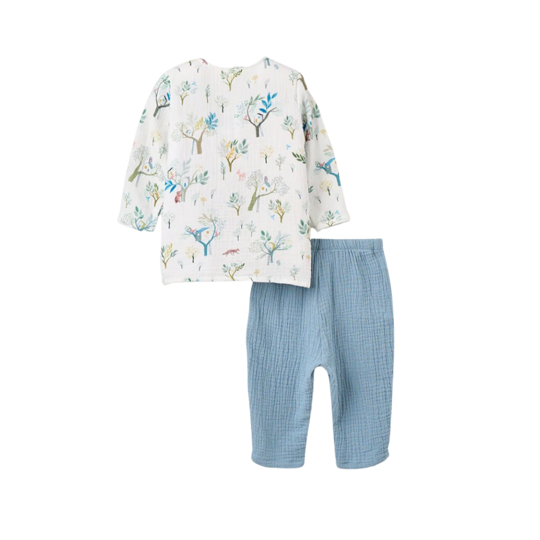 Treehouse Org. Muslin Top w. Pants
