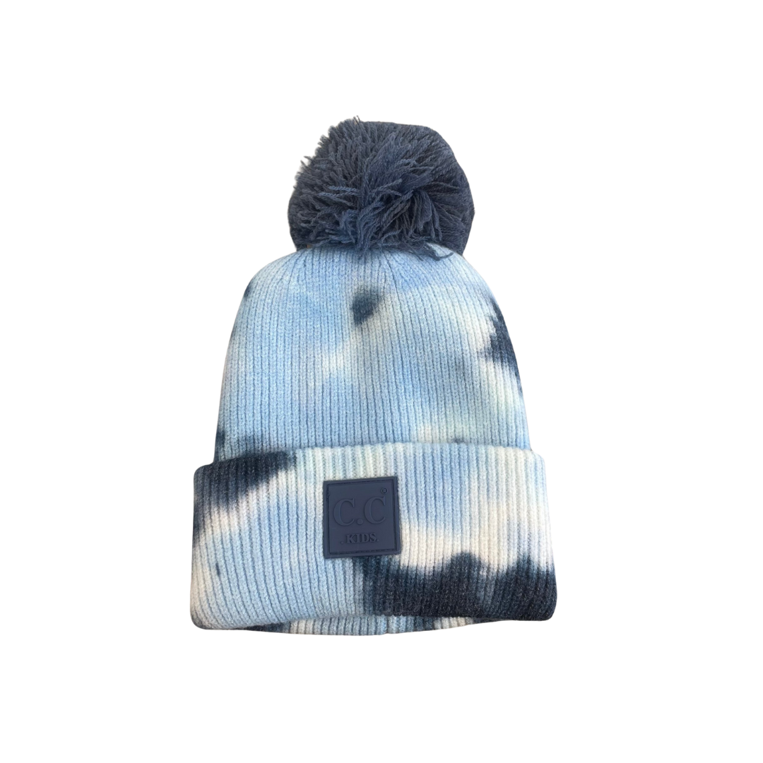 Tye Dye Puff Ball Beanie