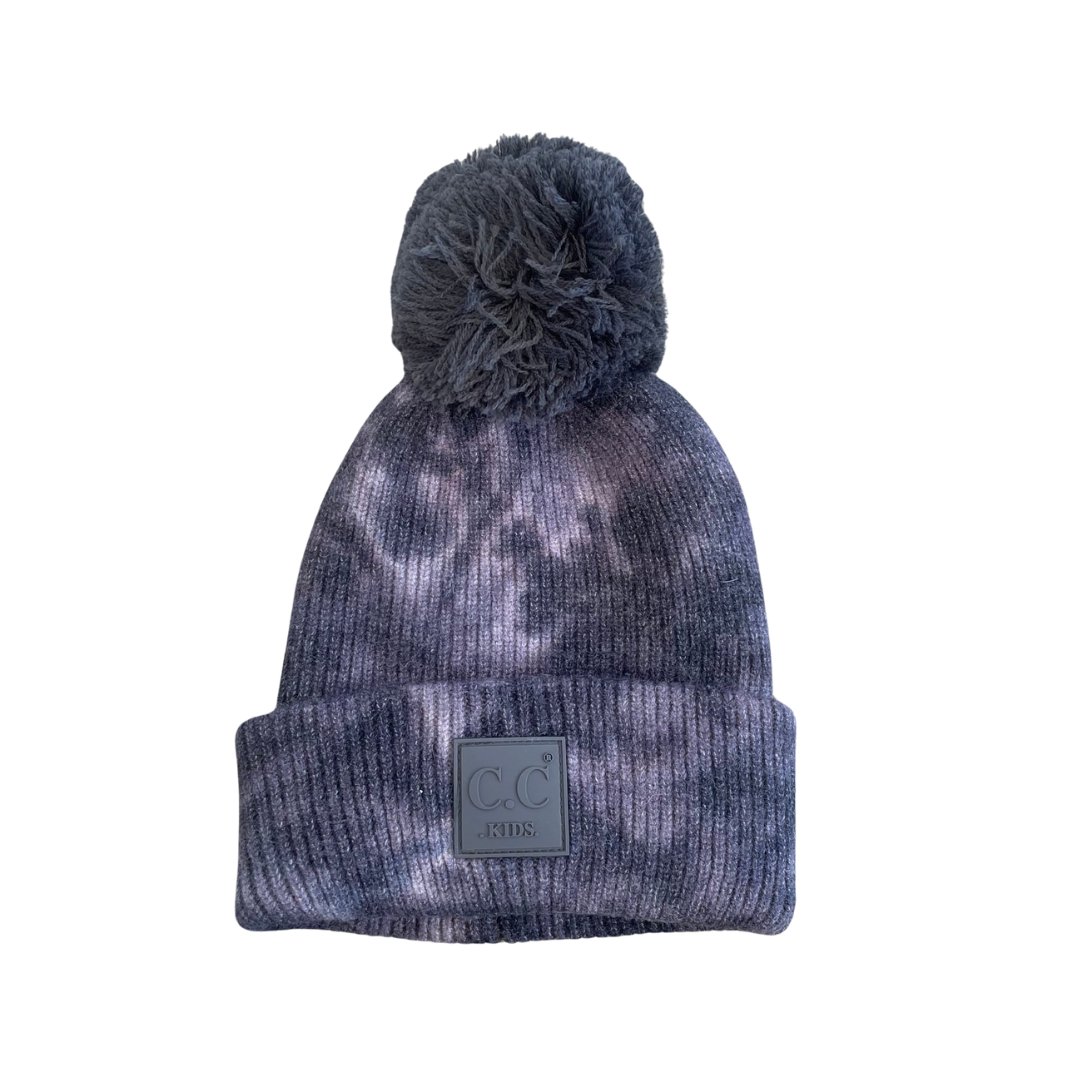 Tye Dye Puff Ball Beanie