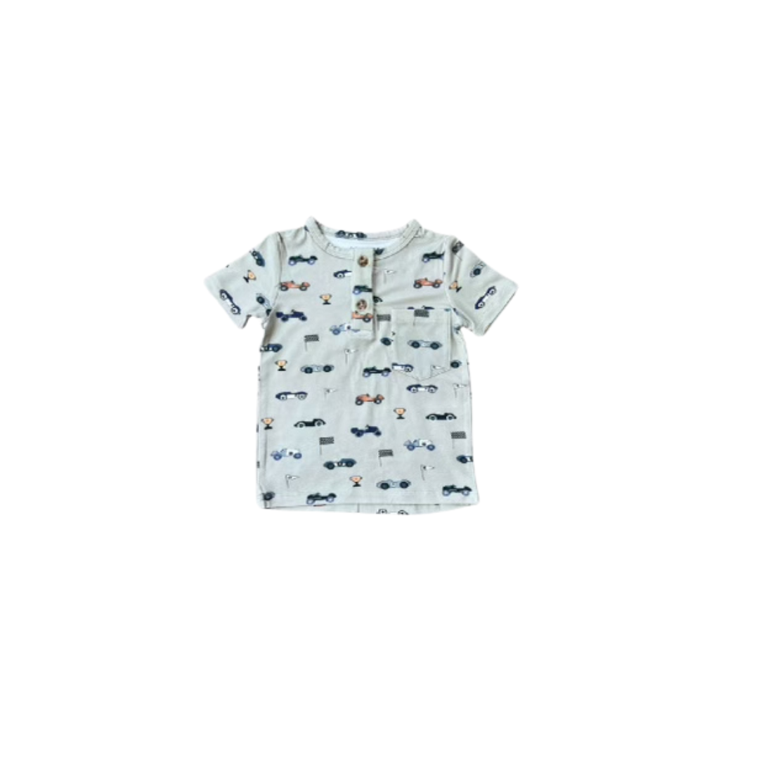 Race Cars Henley Shirt
