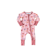 Pink Footless Heart Romper
