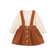 Rust Corduroy Skirt & Bodysuit
