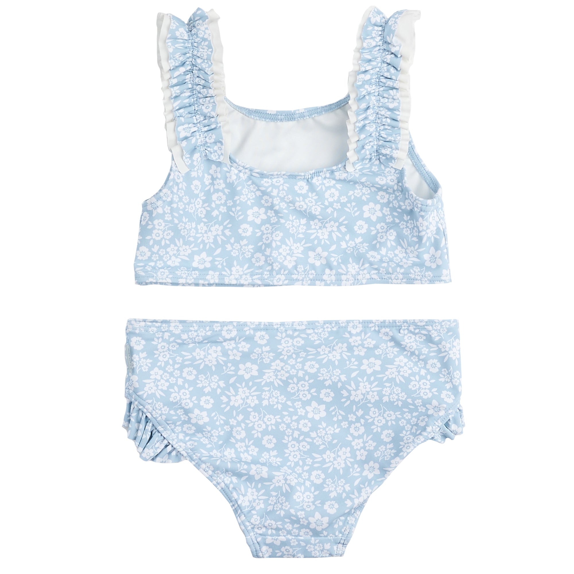 Sky Blue Floral Swim Set