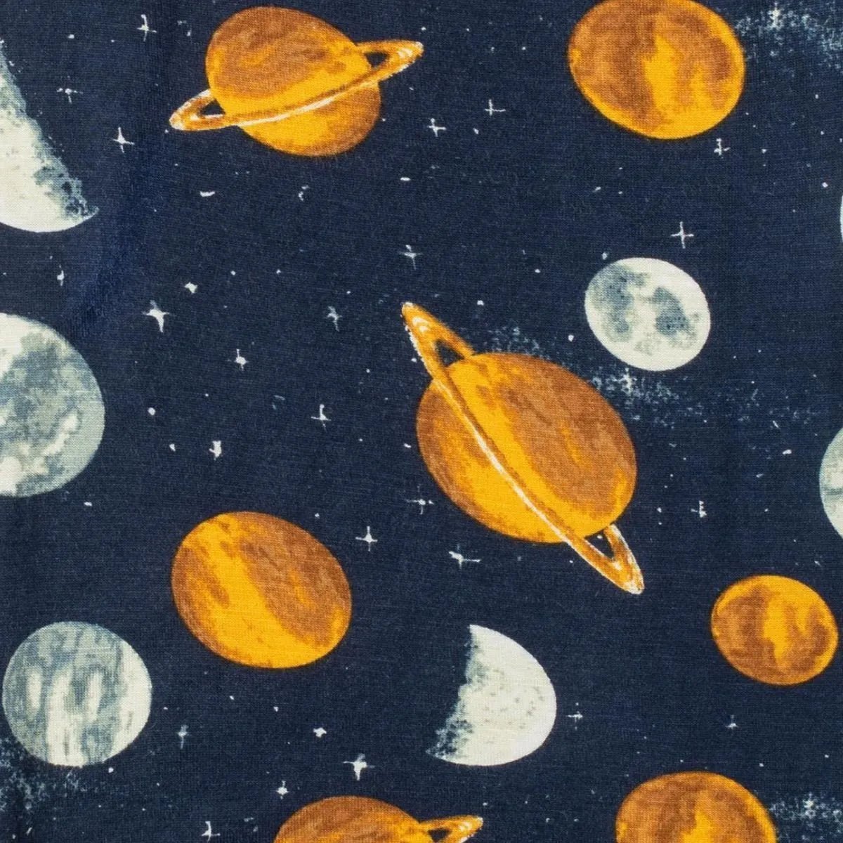 Bamboo Zipper Footed Romper Planets - Wren Harper