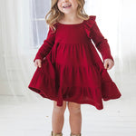Berry & Olive Waffled Dress - Wren Harper