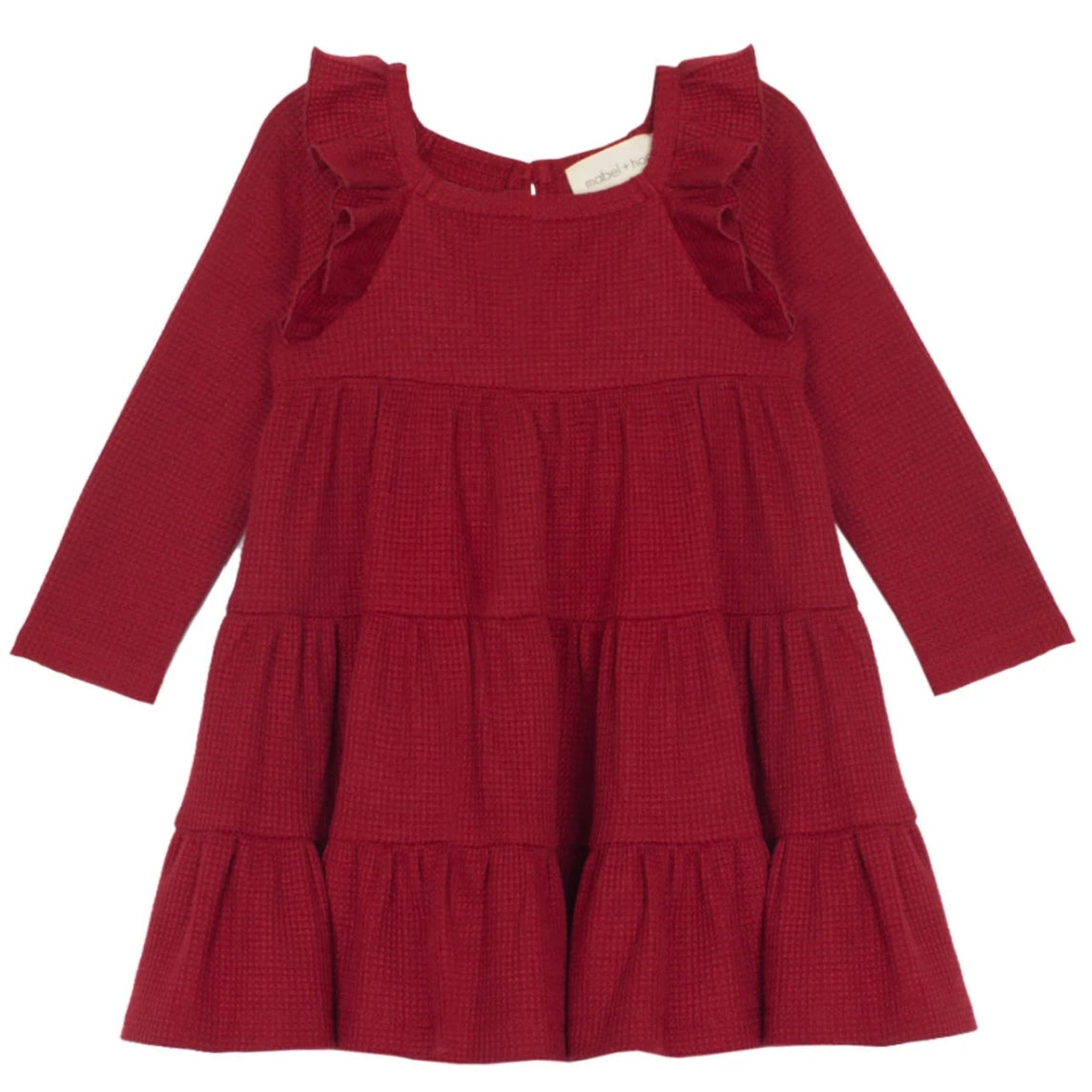 Berry & Olive Waffled Dress - Wren Harper