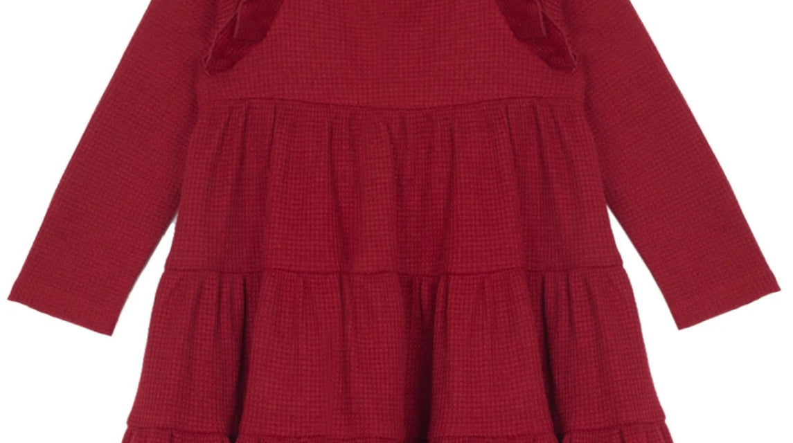 Berry & Olive Waffled Dress - Wren Harper