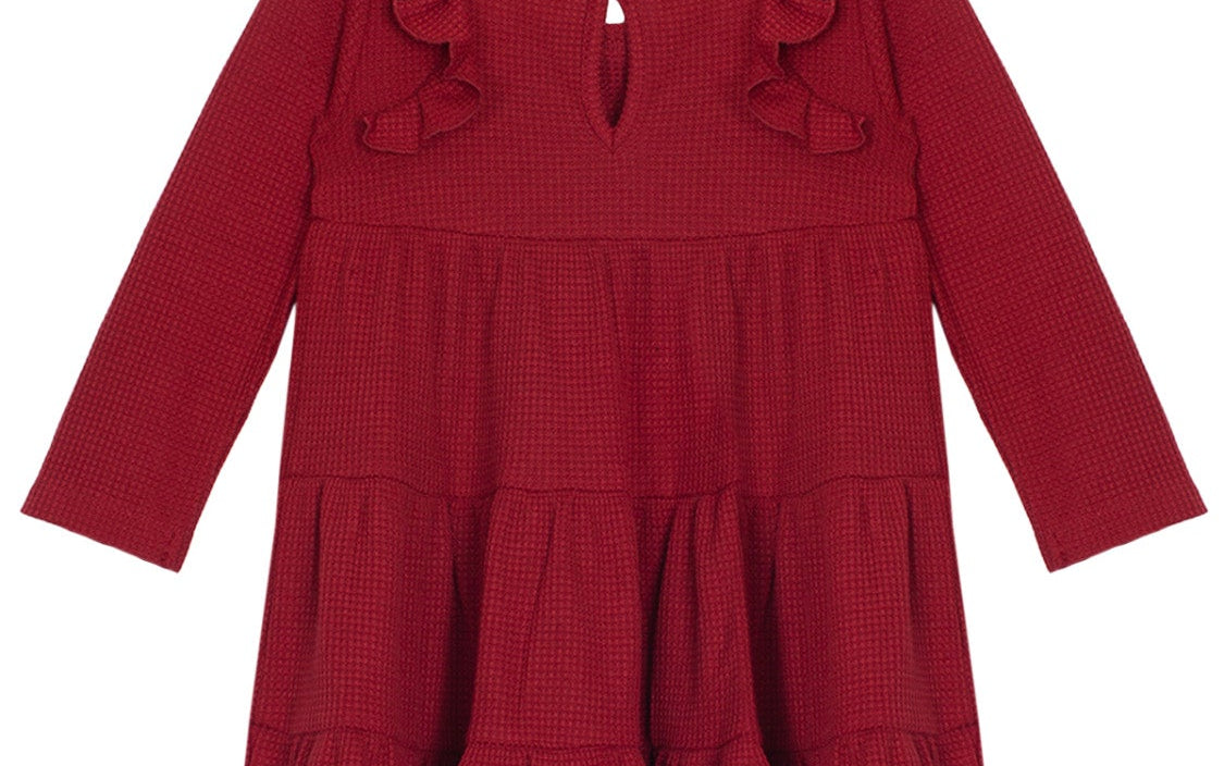 Berry & Olive Waffled Dress - Wren Harper