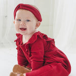 Berry & Olive Waffled Romper - Wren Harper