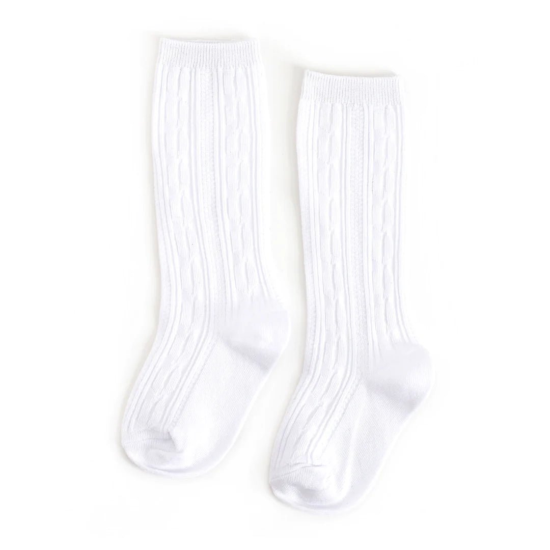 Cable Knit Knee High Socks - Wren Harper