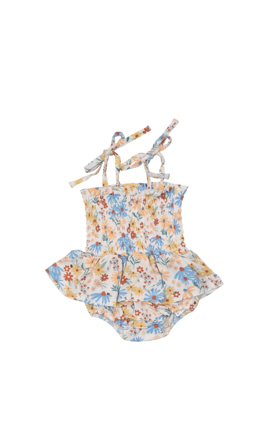 Coneflower Smocked Bubble with Skirt - Wren Harper