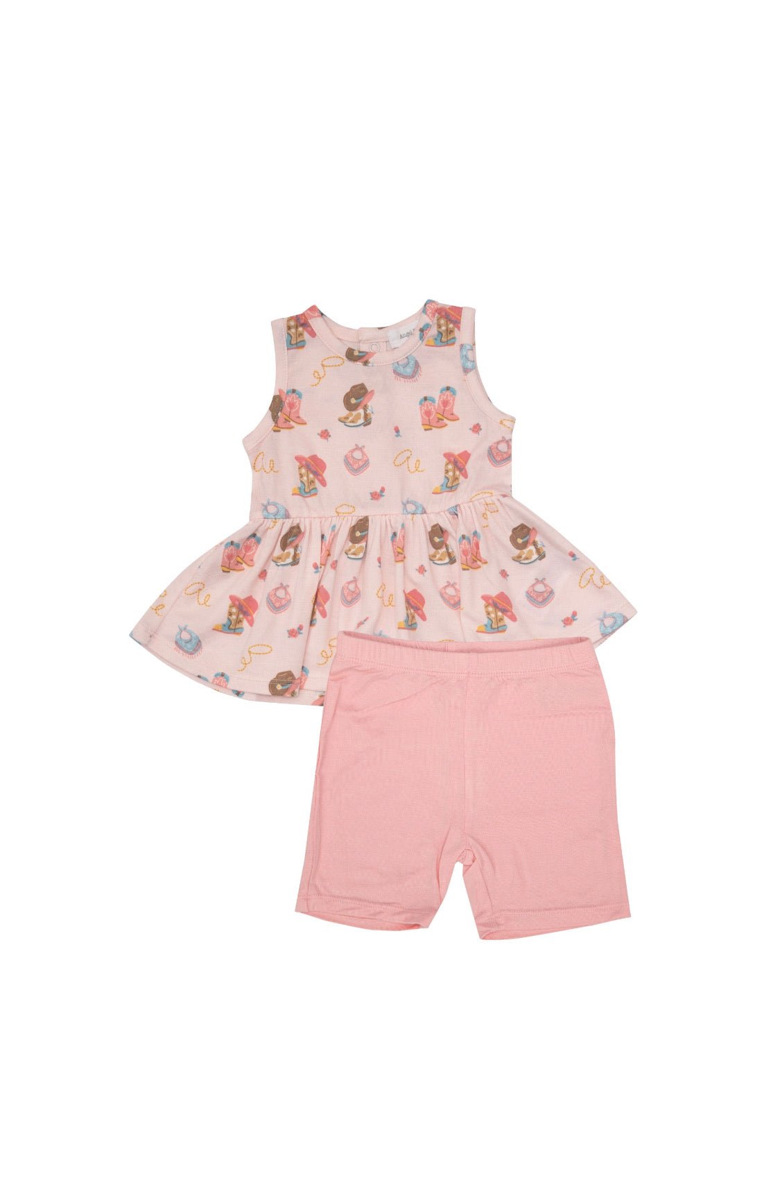 Cowgirl Boots Peplum Tank and Biker Short - Wren Harper