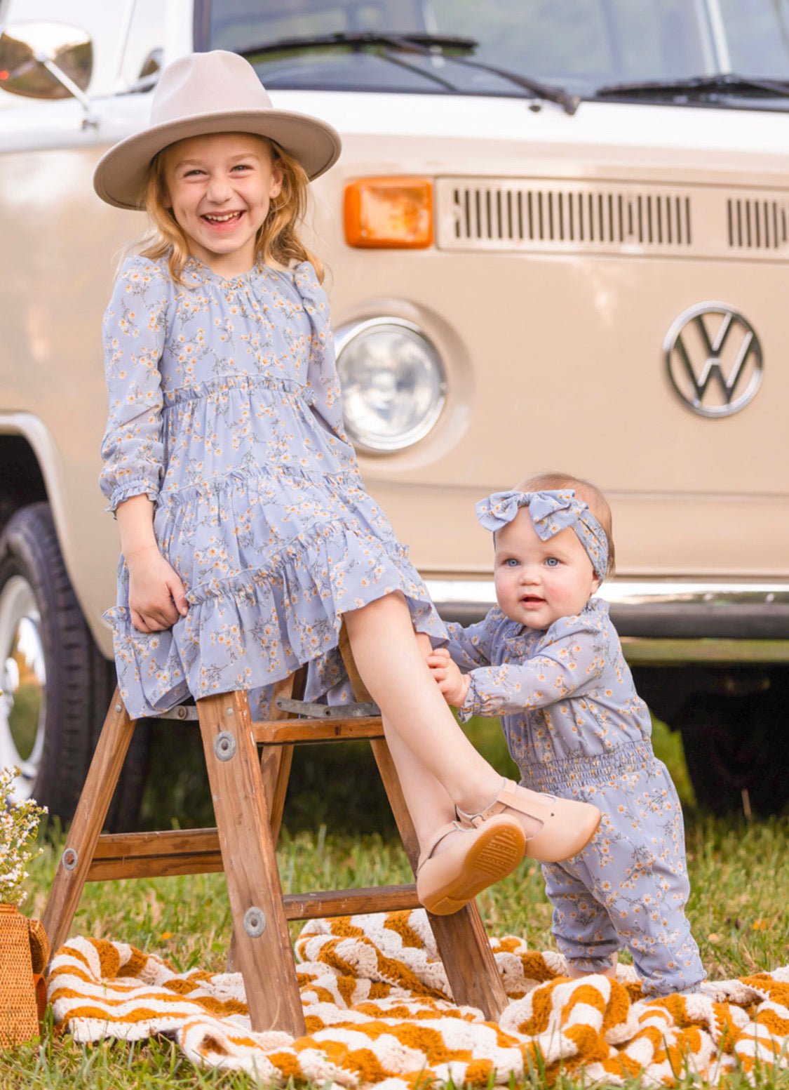 Daisies Tiered Chiffon Dress - Wren Harper