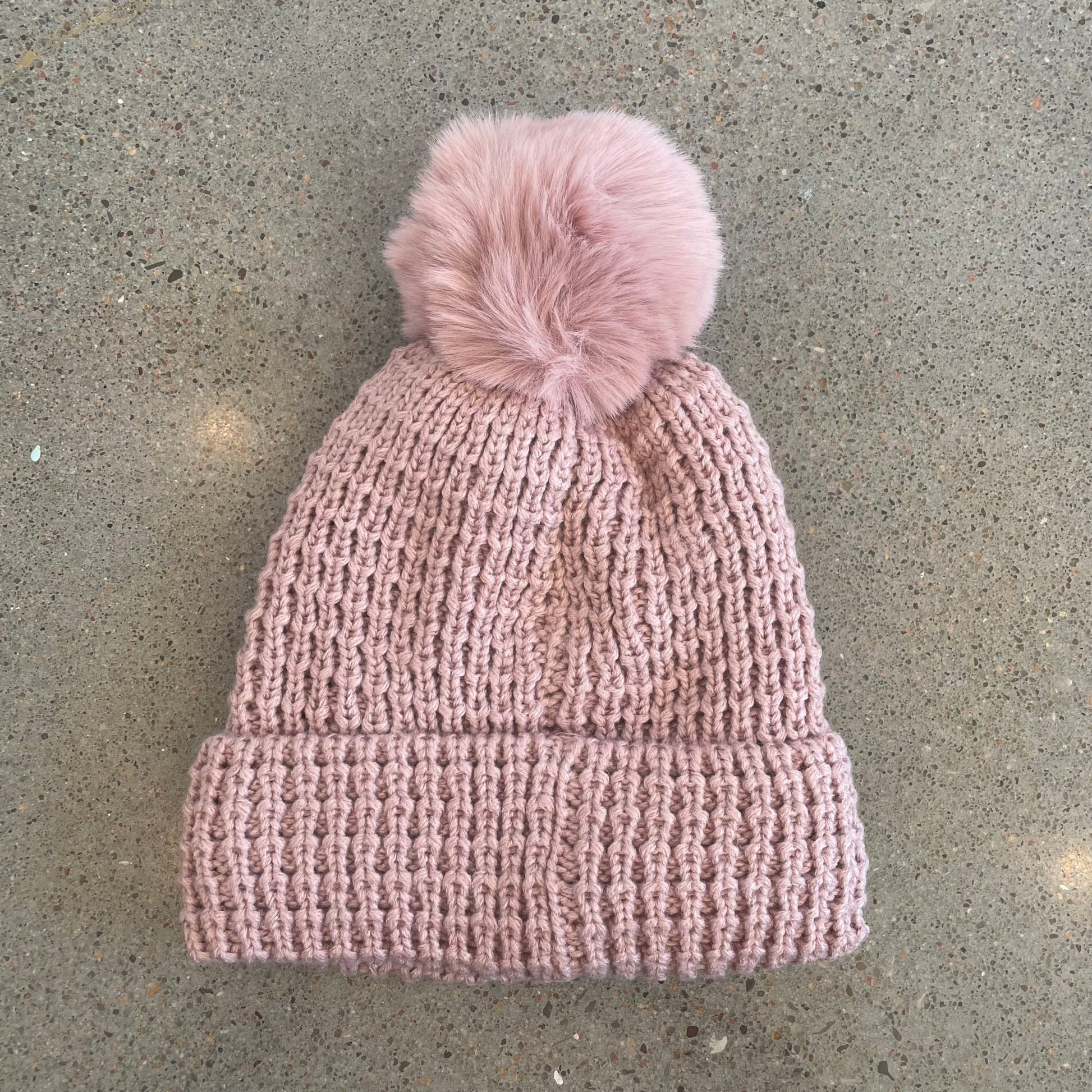 Fuzzy Lined Puff Ball Beanie - Wren Harper