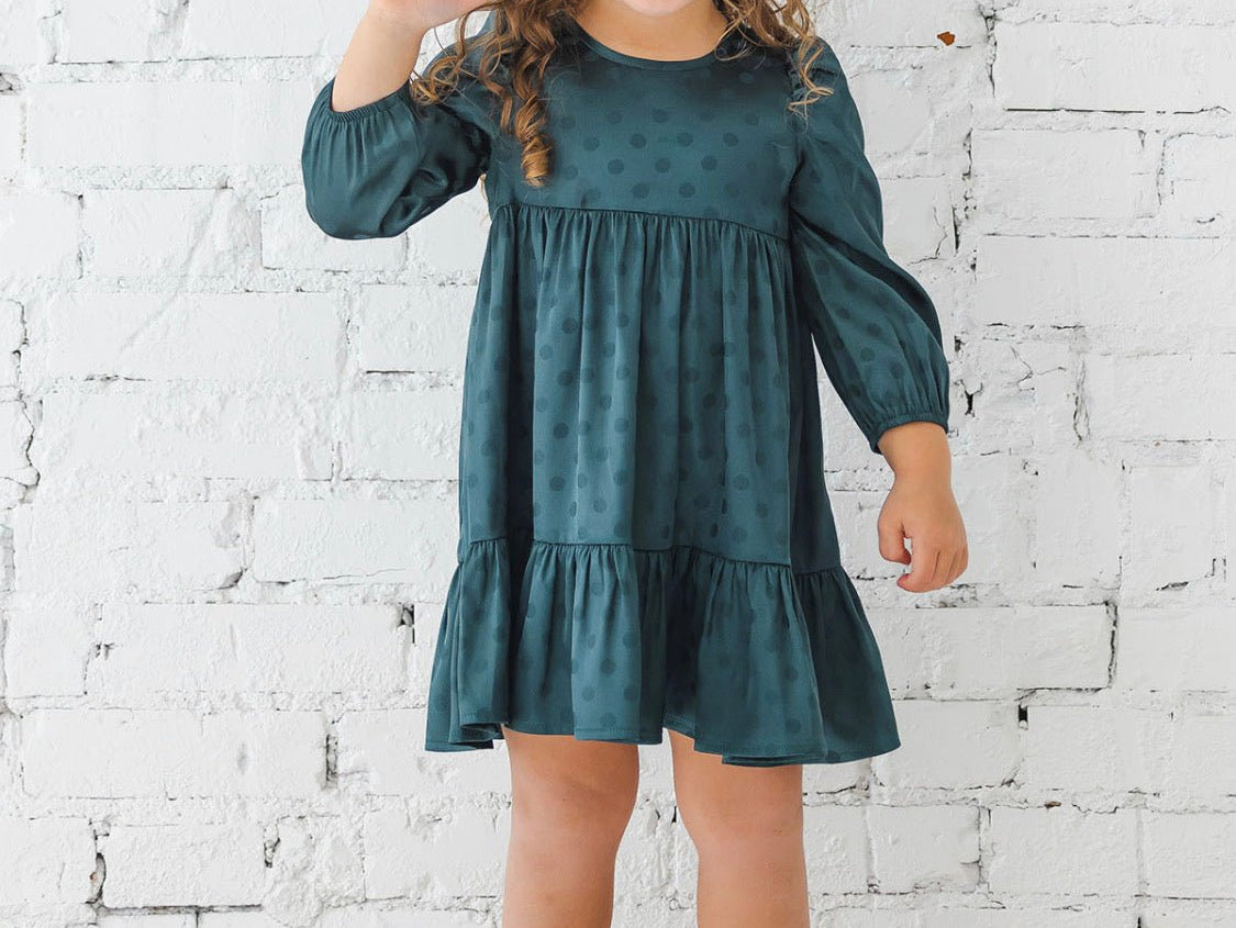 Holiday Sage Charmeuse Dress - Wren Harper
