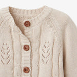 Leaf Cardigan Wheat - Wren Harper