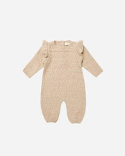 Long Sleeve Mira Knit Romper - Shell - Wren Harper