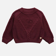 LS Sweater W/ Embroideries and Braided Pattern - Wren Harper
