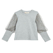 Mesh Dots Sleeves Top - Wren Harper