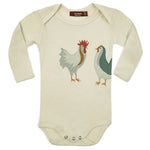 Organic Applique One Piece Natural Chicken - Wren Harper
