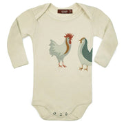 Organic Applique One Piece Natural Chicken - Wren Harper