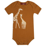 Organic Applique One Piece Orange Giraffe - Wren Harper