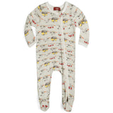 Organic Zipper Footed Romper Vintage Trailers - Wren Harper